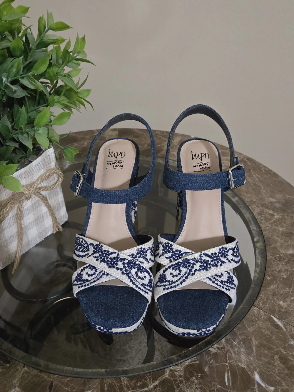 Impo Women's Ozella II Embroidered Platform Sandals